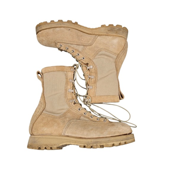 Belleville Mens Size 9 R US EUC Tan Suede Army Vibram Sole Gore Tex Combat Boots - Picture 6 of 8